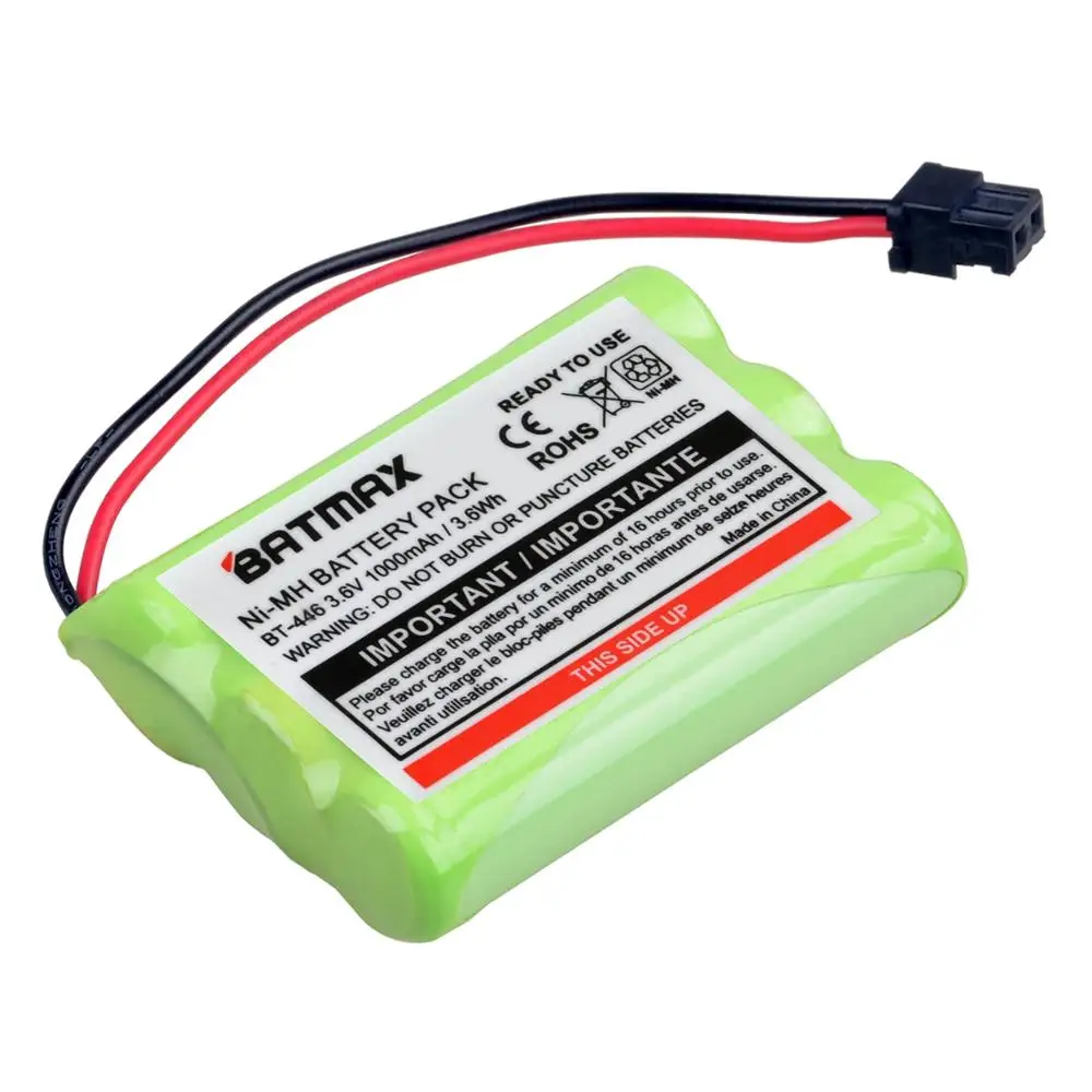 2Pcs 3.6V 1000mAh BT-446 BT446 BT-1005 Battery for Uniden Cordless Phone BBTY0503001 BT-1004 GE-TL26402 BT-504 CPH-488B Handset