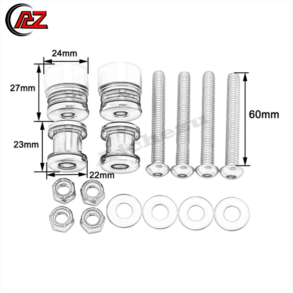 Moto Docking Detachable Hardware Kit Install Screw Nut Backrest Sissy Bar Quick Release Bolt Set for Harley FLSTC FXSTSB FXST