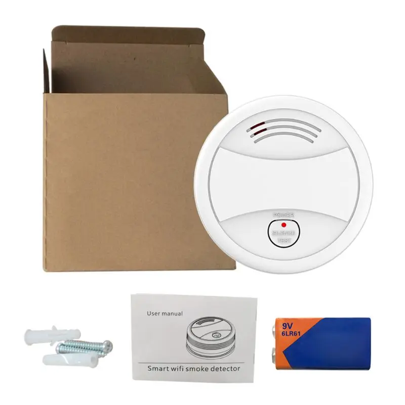 Wifi Rookmelder Fire Alarm Sensor Tuya App Smart Leven App Home Security Detecteren Apparaat Eenvoudige Installatie