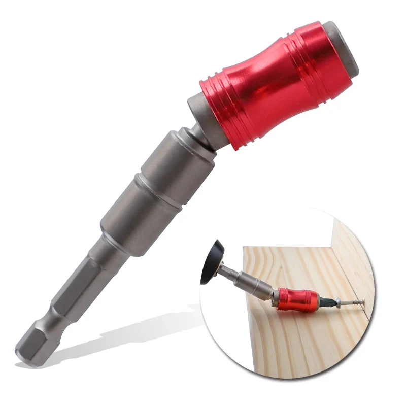 

Adjustable 20 Degree Angle Screwdriver Bit Holder Magnetic Screwdriver Extension Rod 1/4" Hex Shank CR-V Magnetic Drill Screw