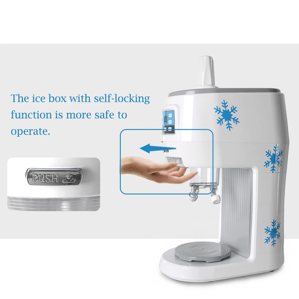 ITOP macchina per cono di neve commerciale macchina per fiocchi di neve frantoio per rasatura del ghiaccio frullati elettrici creatore di fiocchi di neve 70kgs/h 110V 220V