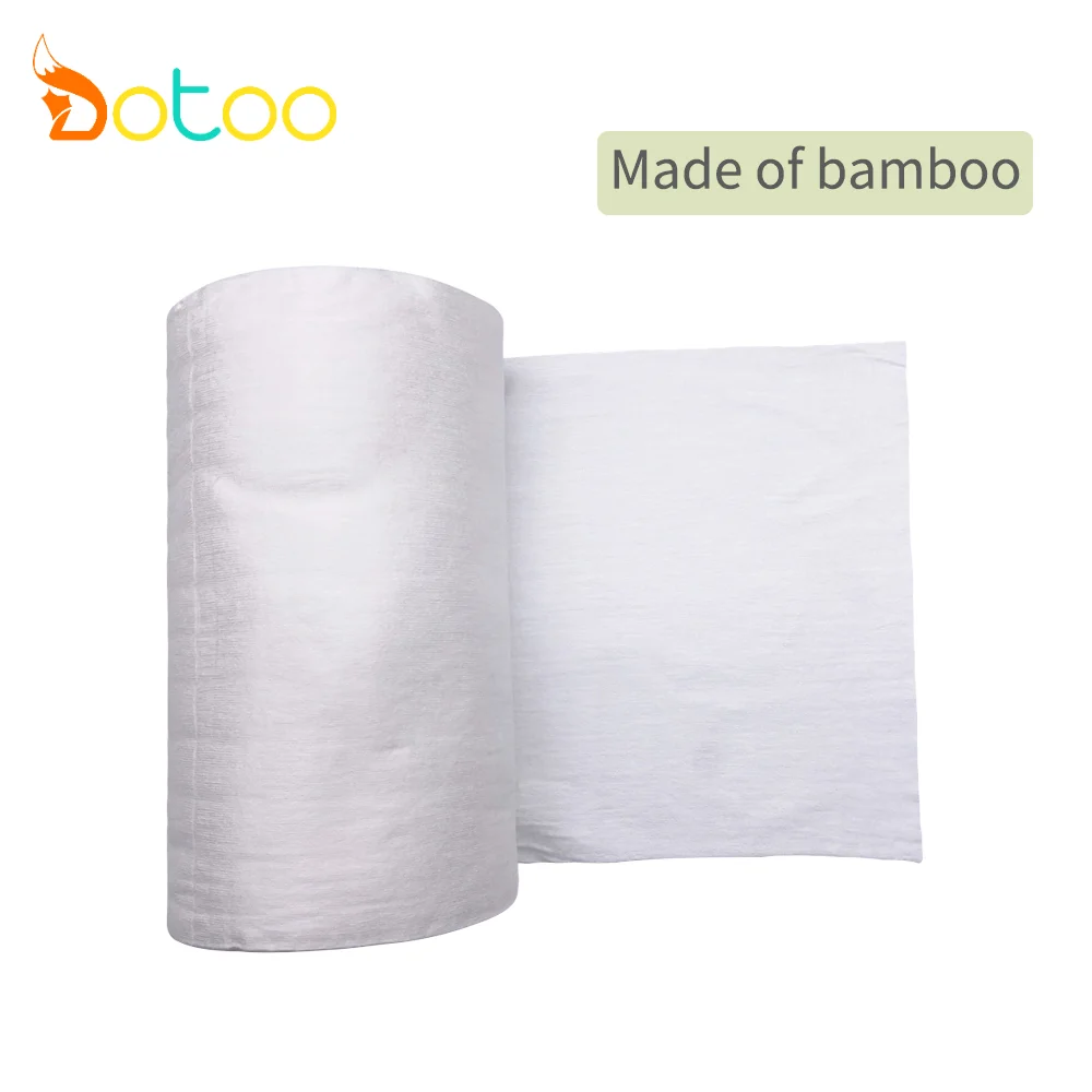 

Dotoo Baby Disposable Diapers Biodegradable Flushable Nappy Liners Cloth Diaper Liners 100% Bamboo Each Roll 100 Sheets