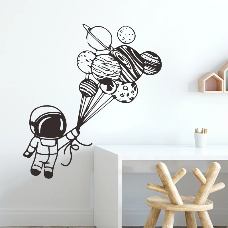 Catone lead small astronaut Planet children's Room commercial wall decoration wall stickers bedroom decor wall stickers flowers