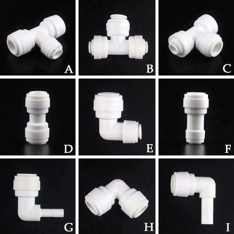 

20pcs 3/8''PE Pipe Connector Water Purifier Reverse Osmosis Water Pipe POM Socket Joints Family Drinking Water Tube Connectors
