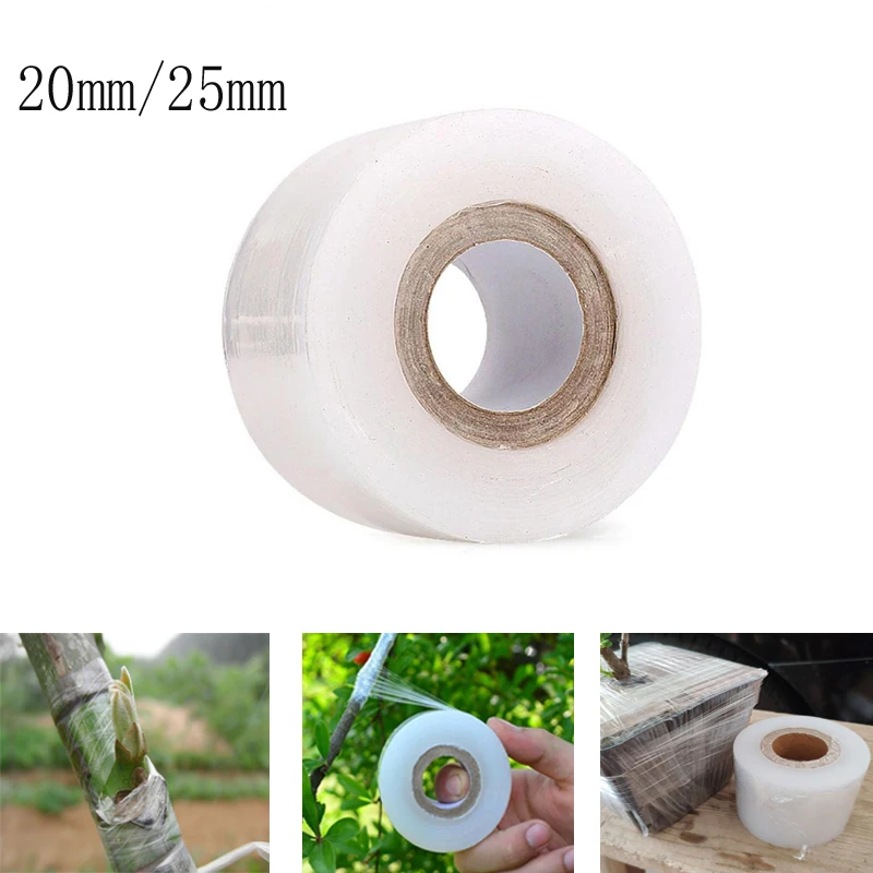 1Rol 20/25mm tape Seedle Garden Parafilm graft budding Plant floristry Pruning repair Strecth Pruner moisture barrier fruit tree