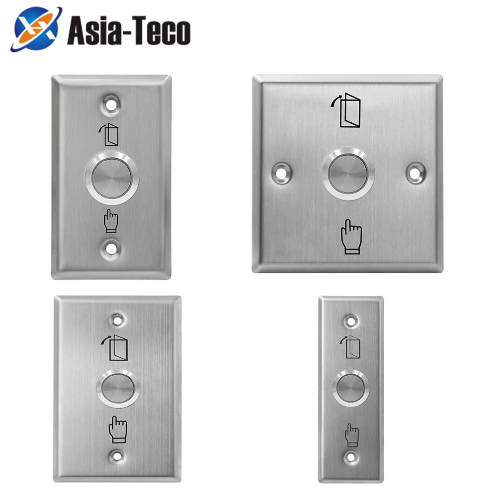 

Stainless Steel Waterproof Exit Button NO/NC/COM Door System Push Exit Release Button Switch For Access Control Backlight Button