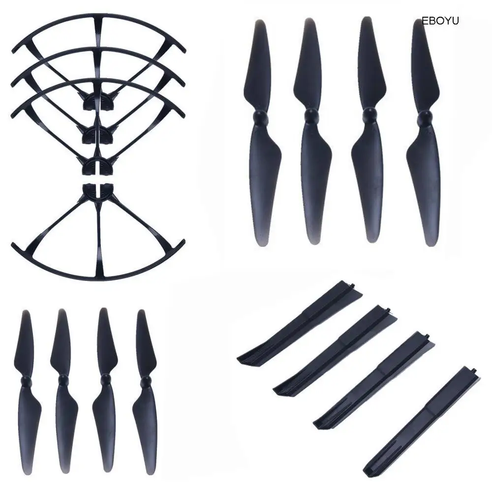 

Комплект запасных частей EBOYU для дрона MJX B3 Bugs3 Лопасть Винта лопасть для квадрокоптера на дистанционном управлении дрона посадочное снаряжение Лопасти пропеллера защита