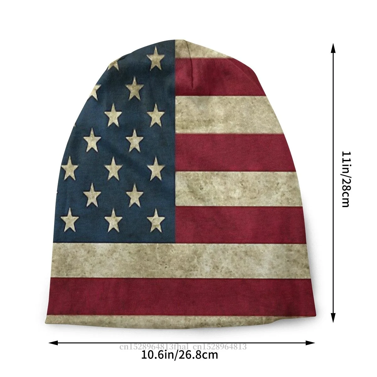 American Flag Vintage Fashion Beanie Hats Knitted Hat Bonnet High Quality Skullies Beanies Caps Men Women's Earmuffs