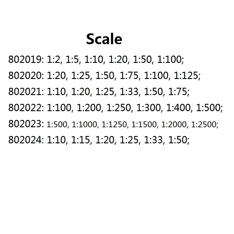 30cm Scale Ruler Architectural Drawing Design Scale Triangular Ruler Variety Scale  6 Sizes