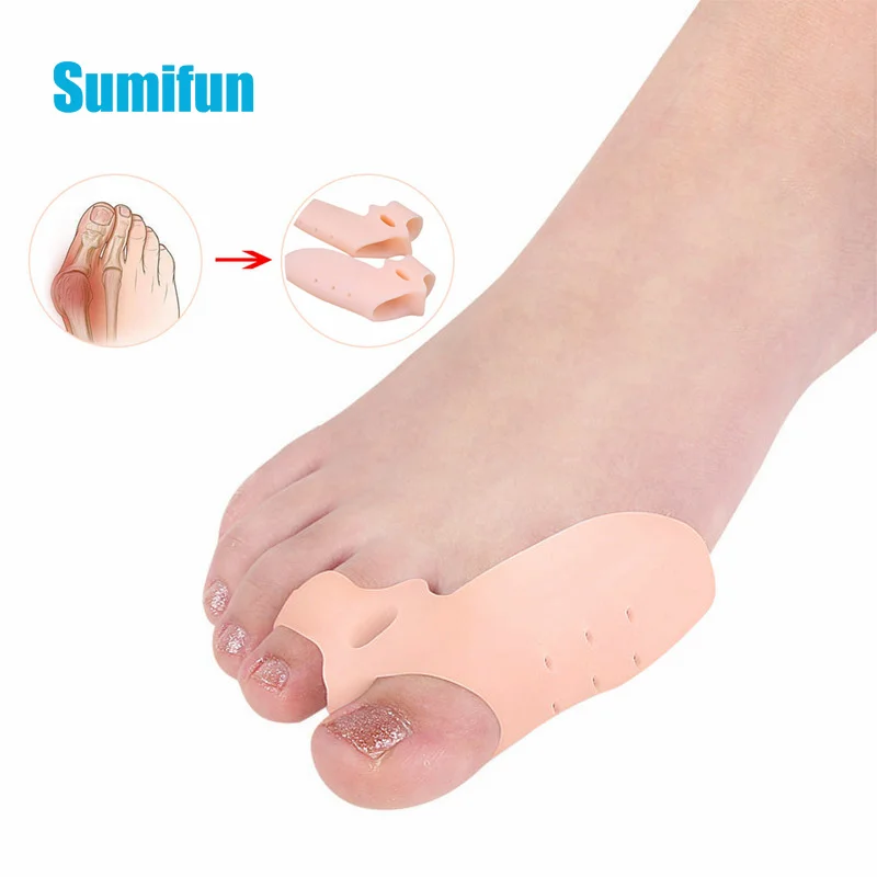 Mathiateur de pieds en silicone, 2 pièces, lisseur pour orteils, coussin de callosités, hallux valgus