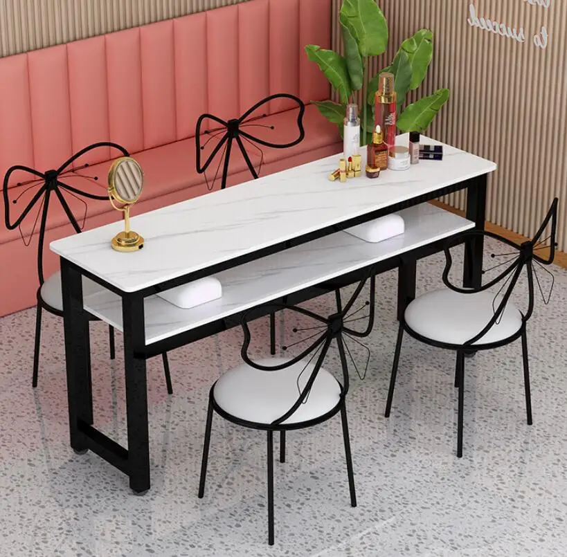 Manicure table simple modern single double triple manicure table table and chair set simple table double