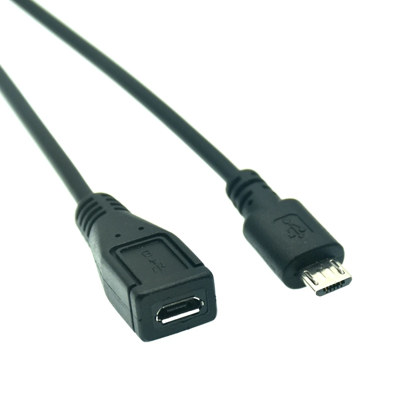 

Long plug High Quality 1m Micro USB 2.0 B 5pin Male to Female M/F Extension Charging Data Charger Lead Extender Cable 0.3m 3M 5M