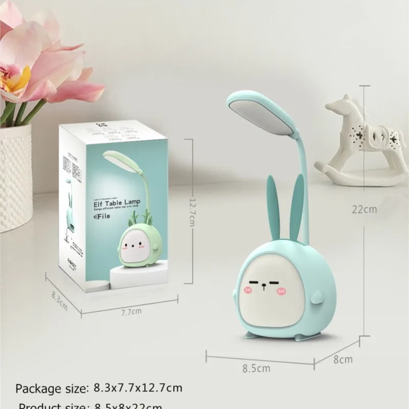 Cartoon Desk Lamp Eye Protection Energy-saving Reading Lamp USB Charging Sleeping Night Light LED Table Lamp for Kids Gift