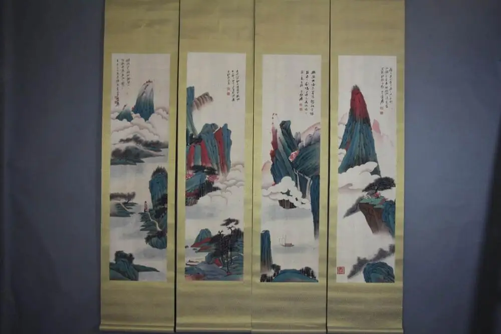 

Chinese Archaized landscape Calligraphy and painting #2