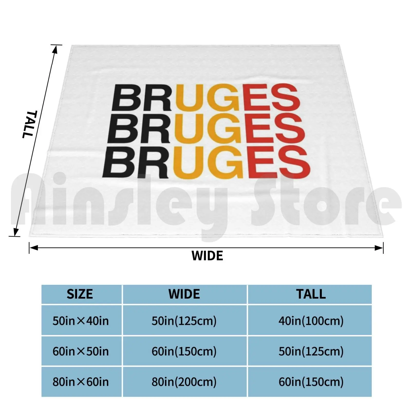 Bruges Belgian Flag Blanket Fashion Custom Belgie Belgium Belgien Belge Belgish Belgique Bruges Flag Flags