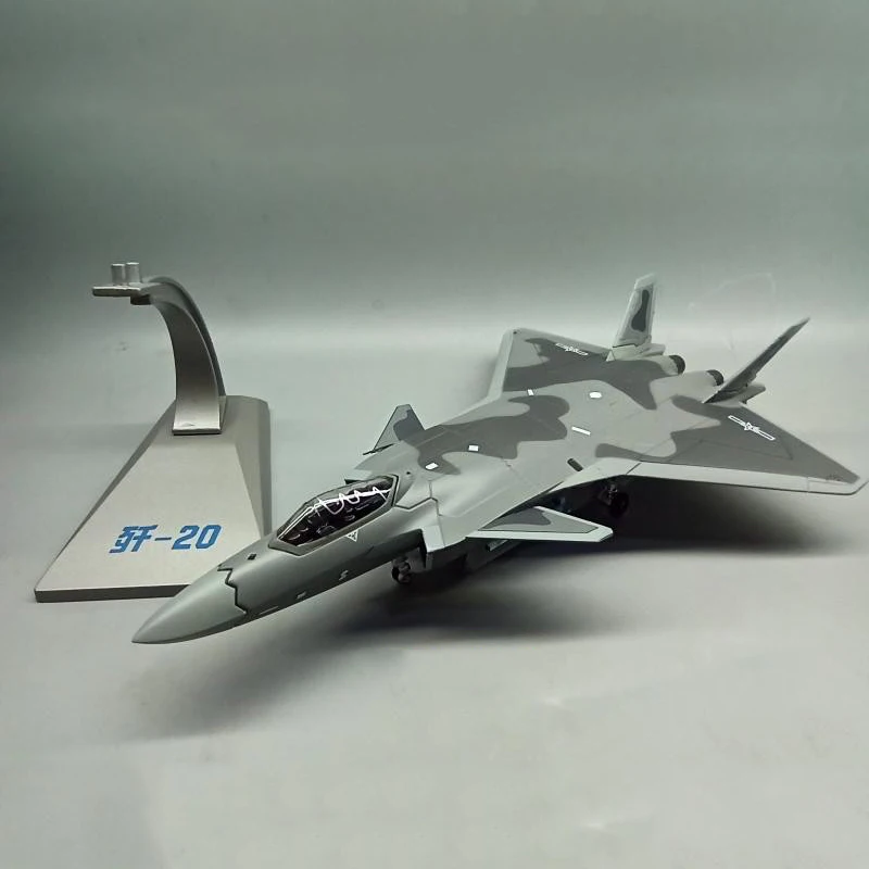 1/100 Scale China Airforce J-20 Fire Fang J20 Fighter Air Force Diecast Aircraft Plane Model Alloy AirlineToy