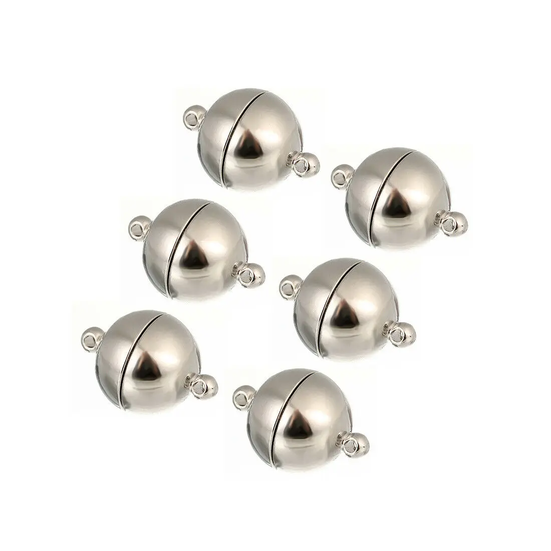 

10pcs/lot Round Ball Strong Magnetic Clasps Rhodium / Gold-Color Jewelry Clasps Connectors for DIY Jewelry Making Findings