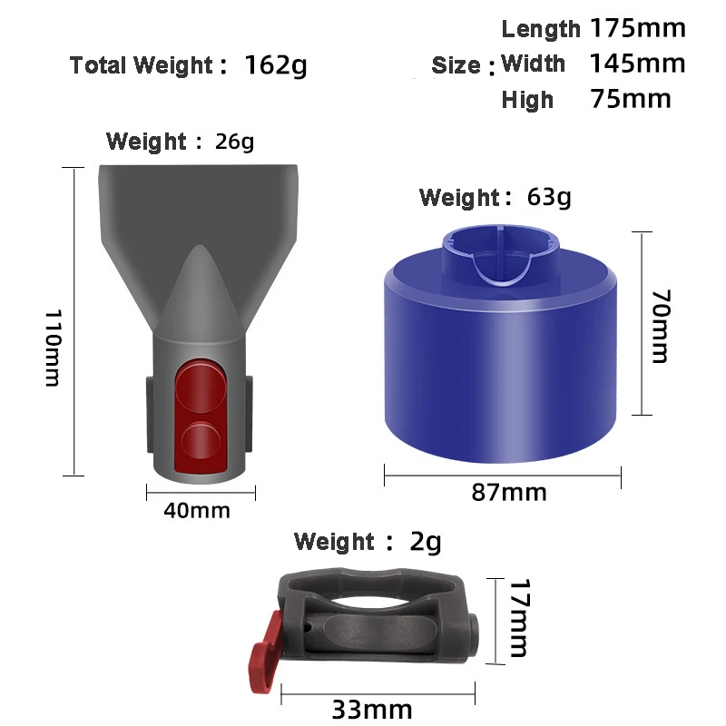 3 قطعة مجموعة ل Dyson V7 V8 V10 V11 V15 فراغ Ceaner الفجوة فرشاة مجفف الشعر التبديل قفل