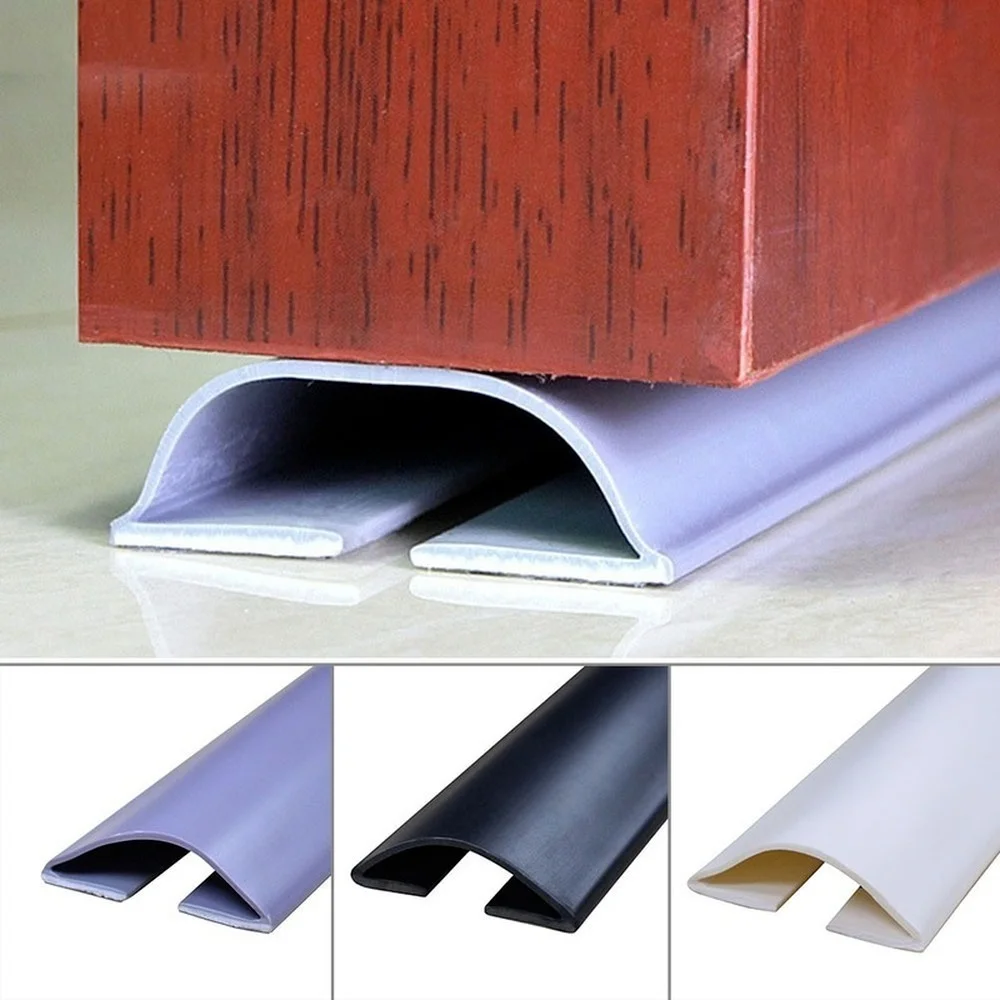 Under Door Draft Stopper Sealing Strip Sound Proof Noise Reduction Draft Stopper Dust Proof Flexible Bottom Seal Strip Gap