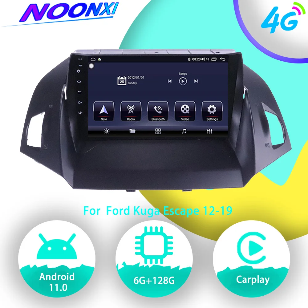 

Автомагнитола на Android 11, 128 ГГц для Ford Escape Kuga 2 2012-2019 с GPS-навигацией