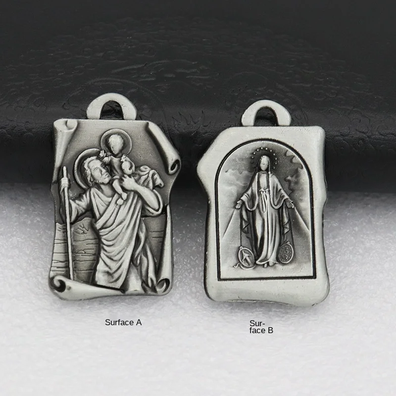 New Arrival Catholic Christ Jesus Saint Quito Blessed Retro Driver Master Guard Necklace Jewelry Pendant Keychain Pendant