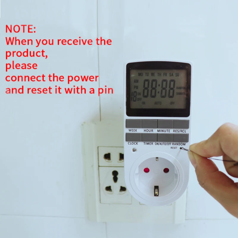 EU Electronic Digital Timer Switch US FR BR Plug Kitchen Timer Socket Outlet 230V 110V 7 Day 12/24 Hour Programmable Timing