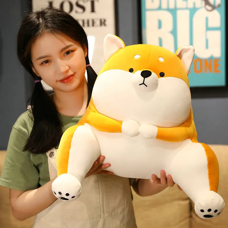 New Style Kawaii Dog Plush Toys Sofa Chair Lovely Shiba Inu Waist Pillow Thickened Girl Heart Cushion