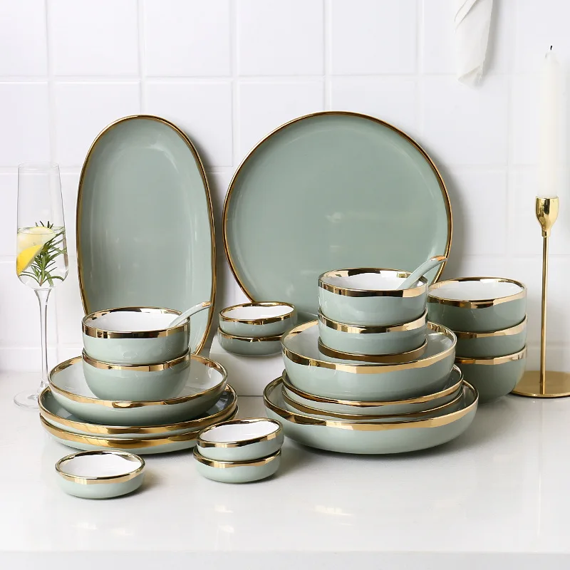 

Creative Features Phnom Penh Luxury Tableware, Dishes, Dishes and Dishes Set Combination Household Dishes plate set plates