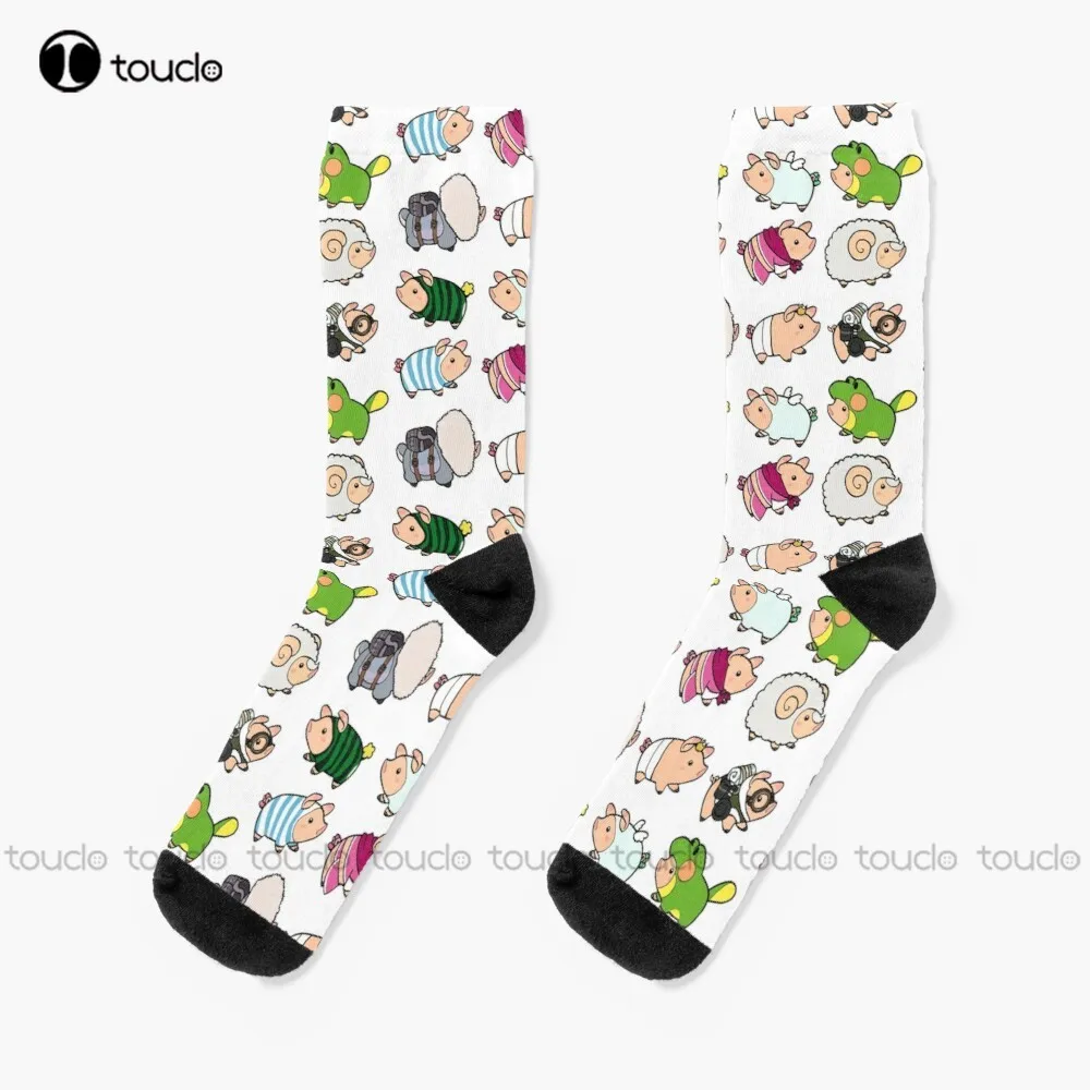 

Poogie Party Socks Black Socks Men Christmas Fashion New Year Gift Unisex Adult Teen Youth Socks 360° Digital Print Thanksgiving