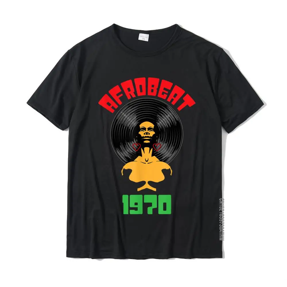 Afrobeat 1970 Vinyl Record Afro Hairstyle Woman Hot Sale Fashionable T Shirt Cotton T Shirt For Men Custom