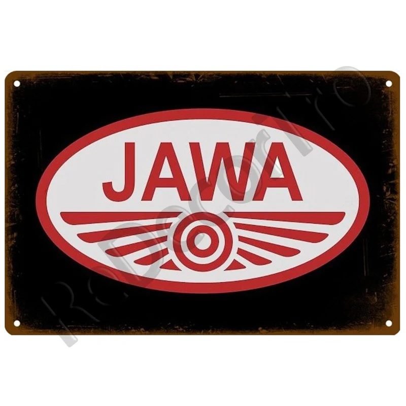 JAWA Vintage Wall Poster Vintage Retro Wall House Restaurant Decoration Plaque Metal Wall Decor Art Metal Sign Tin Sign Plate