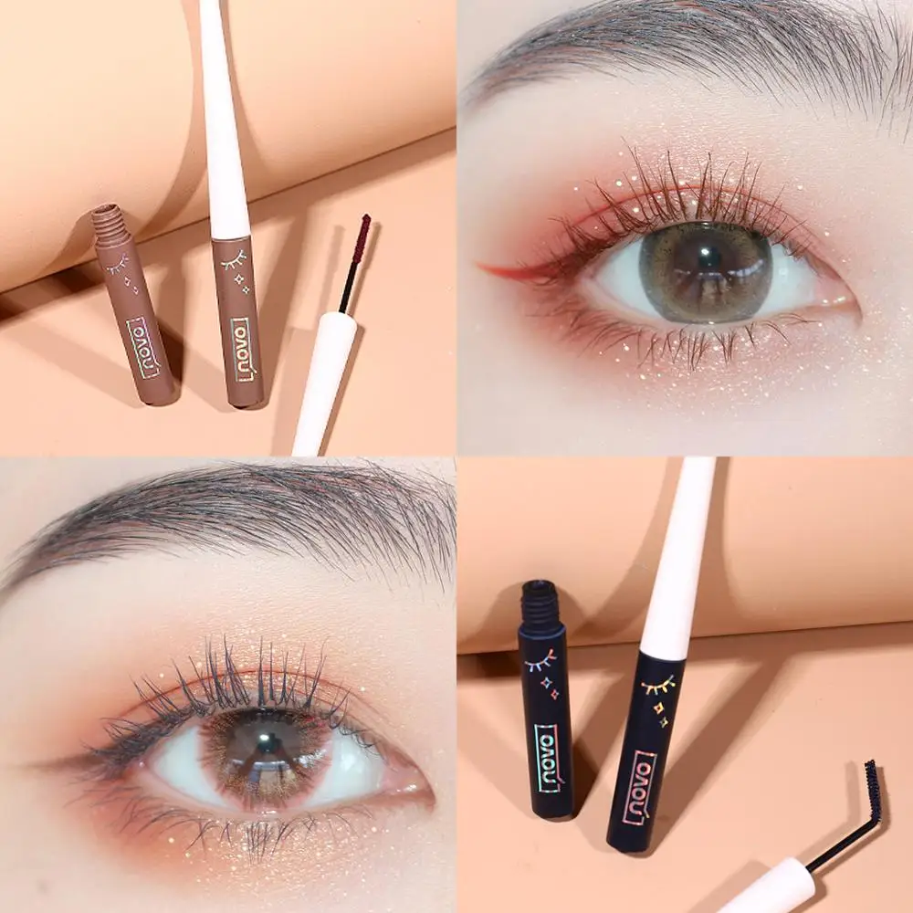 Novo colorful mascara for eye makeup black blue purle cream curling lengthening thick eyelash 4D slim mascara BN281