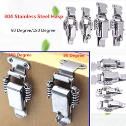 Stainless Steel 304 toolbox Locking Latch hasps Metal Toggle Catch Clasp box Loaded hinges Furniture Hardware Accessories