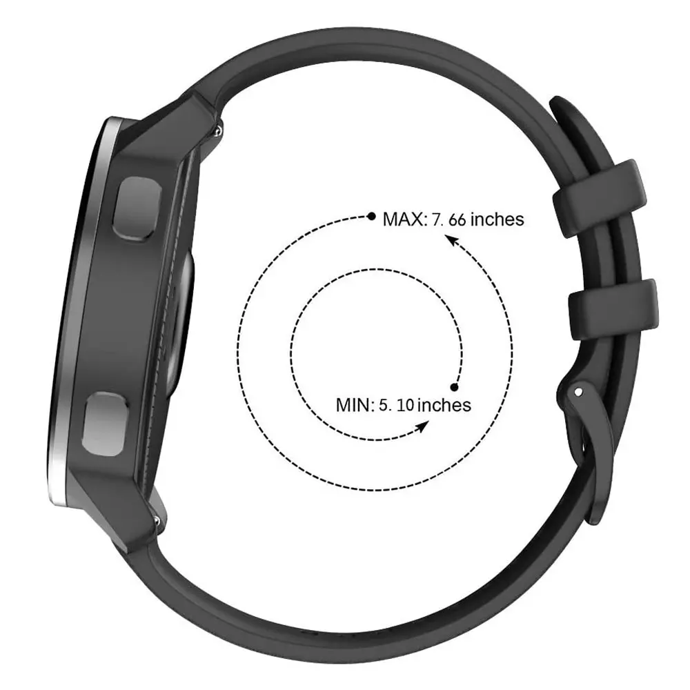 Силиконовый ремешок для часов Garmin Vivoactive 4S, браслет для Fossil Q Huawei Watch 18 мм