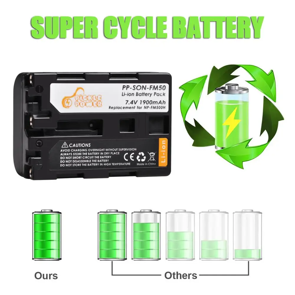 NP-FM50 NPFM50แบตเตอรี่ FM55H แบบคู่ไฟ LED ที่ชาร์จ USB Type C พอร์ตสำหรับ Sony NP-FM51 NP-FM30 NP-FM55H DCR-PC101ชุด A100 DSLR-A10