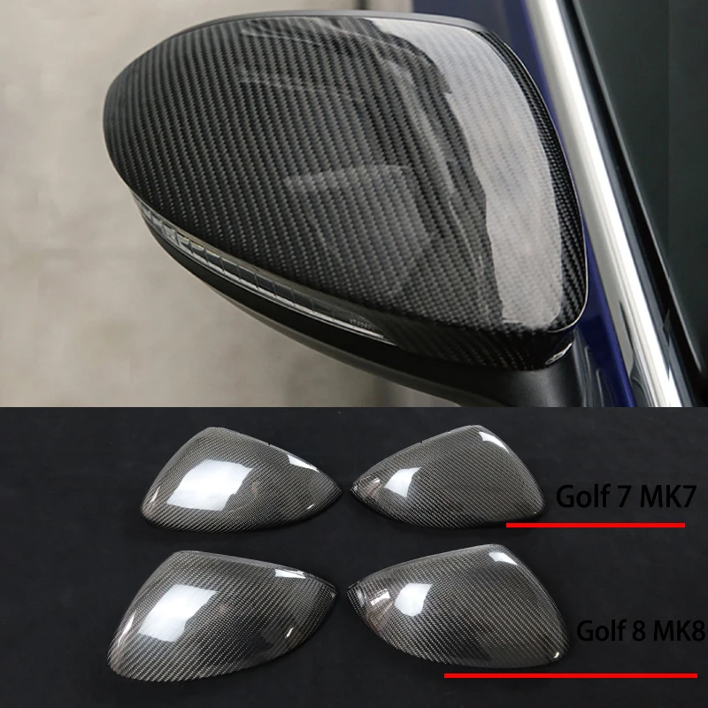 

For VW Golf 7 MK7 MK7.5 Golf 8 MK8 GTE GTD GTI R-line 2013-2021 Real carbon fiber mirror cover car rearview side mirror caps