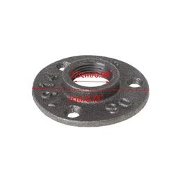 eable Thread Floor Flange Iron Pipe Fittings Wall Mount Industrial
