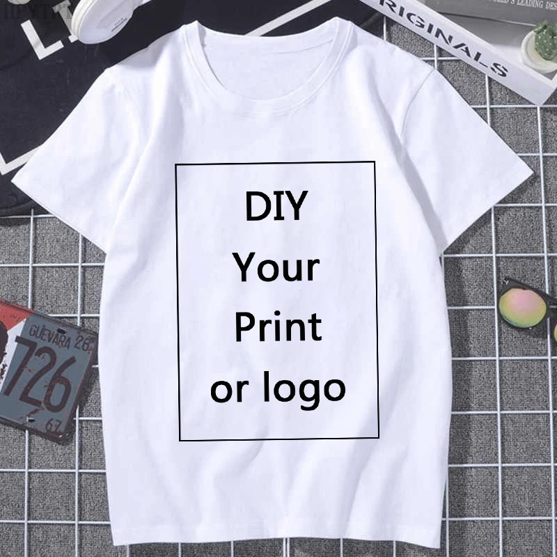 

Customized Printing Leisure T Shirt New Summer Women DIY Your Like Photo or Logo White T-Shirt Fashion Custom Female Tops Tshirt