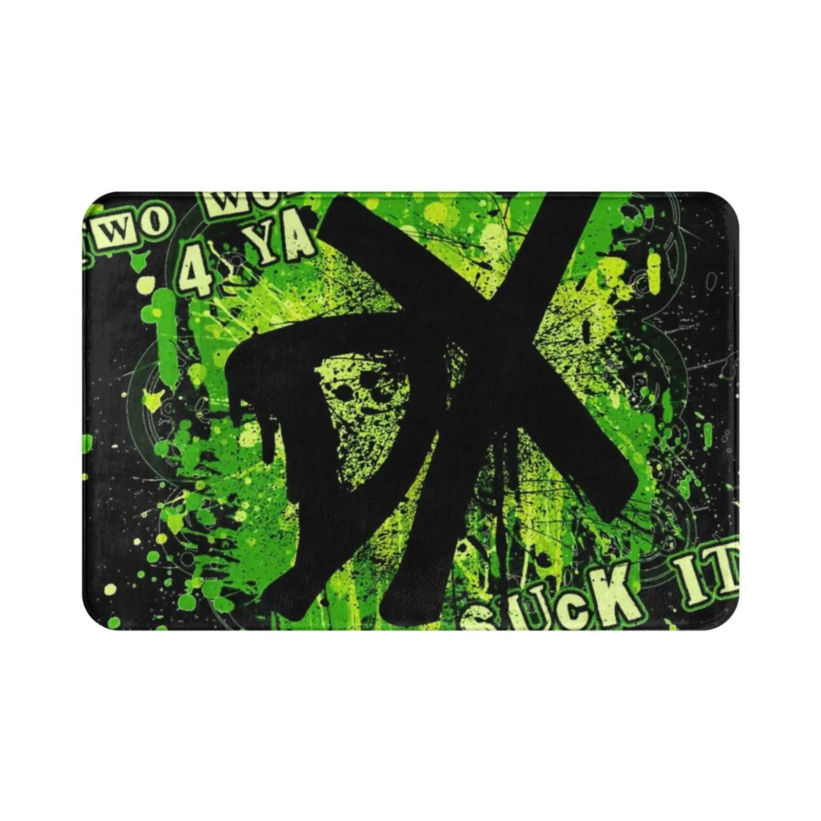 Dx D Generation X ; I Got Two Words For Ya Carpet Mat Rug Cushion Soft Wwf T Hirt Design Artwork Stone