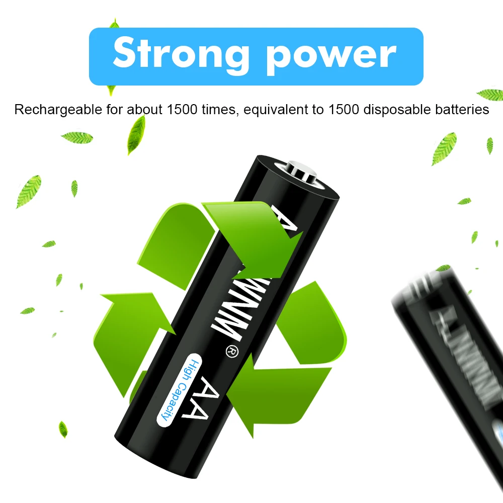 แบตเตอรี่ AAA 1100MAh 1.2V Ni-MH AAA Low Self Discharge 3A ก้อนและ2800Mah AAA