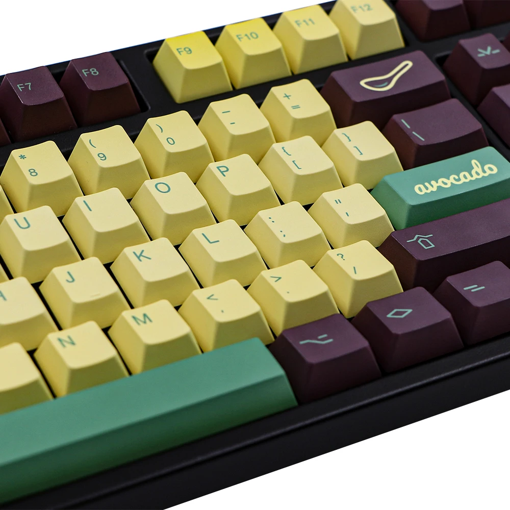 Teclas de aguacate GMK-KEY, teclas pbt personalizadas para teclado mecánico GK61, DZ60, 84, 96, diseño iso