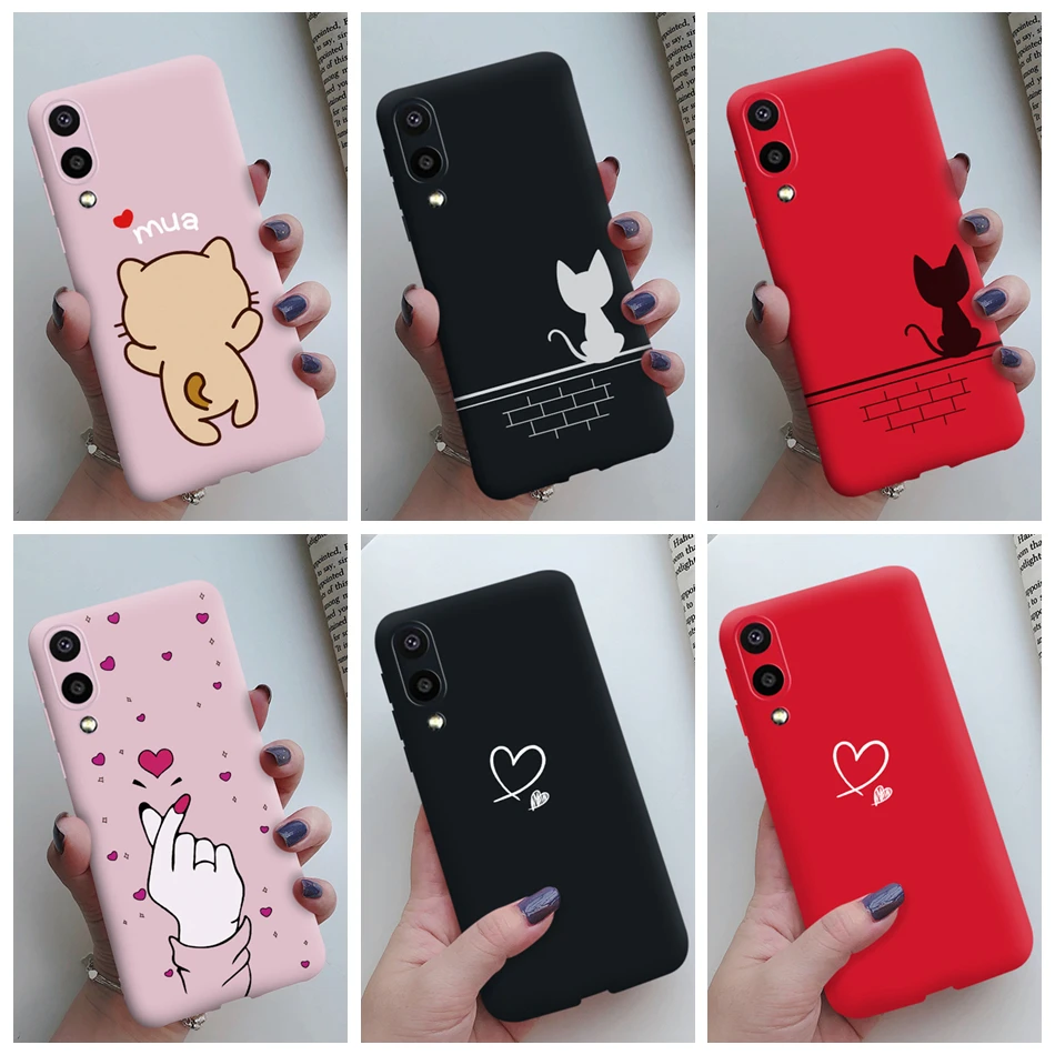 Funda de silicona para teléfono Samsung Galaxy A02, carcasa suave y delgada de SM-A022F, con bonito Corazón de amor de gato, para Samsung A02 A 02, 2021 SM-A022G