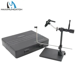 Maximumcatch Rotary Travel Fly Tying Vise Machined Alloy Vise With Base Fishing Tool Set Traveler Fly Fishing Tackle Kit