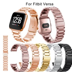 Stainless Steel Watch Strap For Fitbit Versa new fashion Band Bracelet Replacement Metal Wristbands Accessories For Fitbit Versa