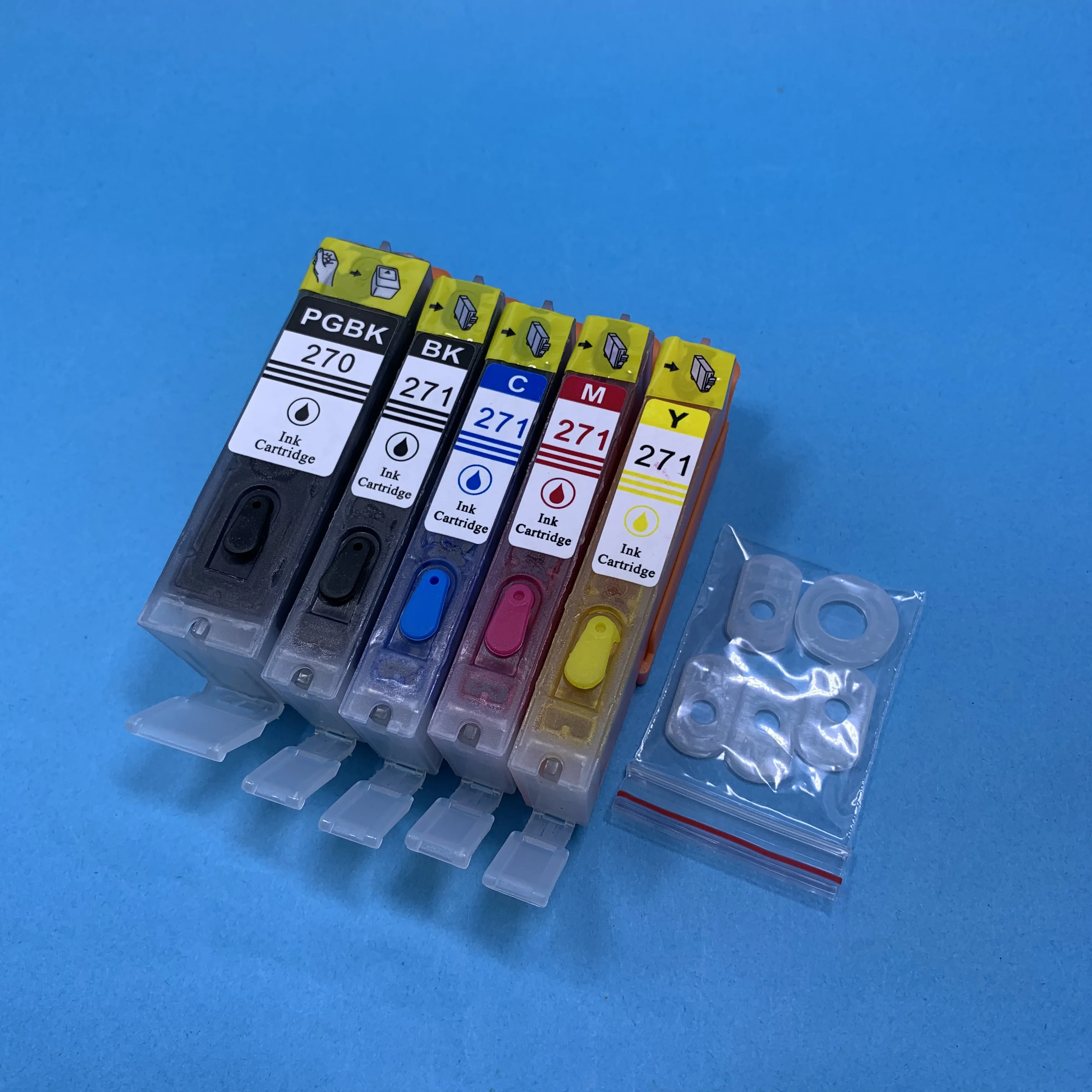 5Color Full Refillable Ink Cartridge for Canon PIXMA MG5720 MG5721 MG5722 MG6820 MG6821 MG6822 TS5020 TS6020 