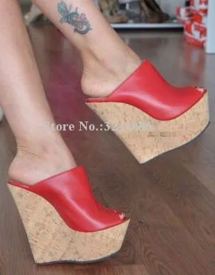 Lady New Platform Wedge Sandals Fashion One Ankle Strap Peep Toe Wedge Shoes Women Large Size Banquet Dress Shoes Dropship