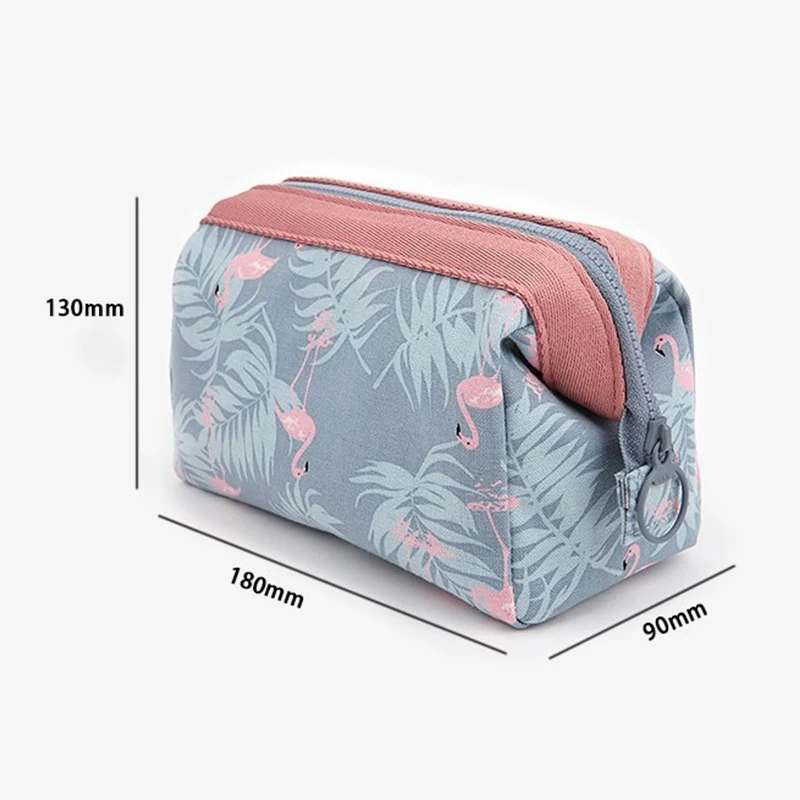 Women Travel Animal Flamingo Make Up Bags Girl Cosmetic Bag Makeup Beauty Wash Organizer Toiletry Pouch Storage Kit Bath Case