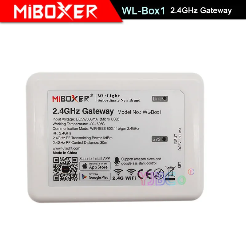 Miboxer2.4G 4-Zone Smart Panel Wifi Ibox Rgb + Cct/Rgbww Led Strip Licht Controller FUT039/FUT092/FUT089/IBox2/IBox1/B4/T4/B8