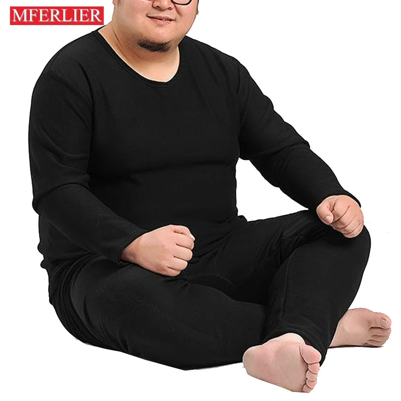 160KG Large Size Winter Thermal Underwear 5XL 6XL 7XL 8XL 9XLPlus Size Fleece Loose Men Long Johns