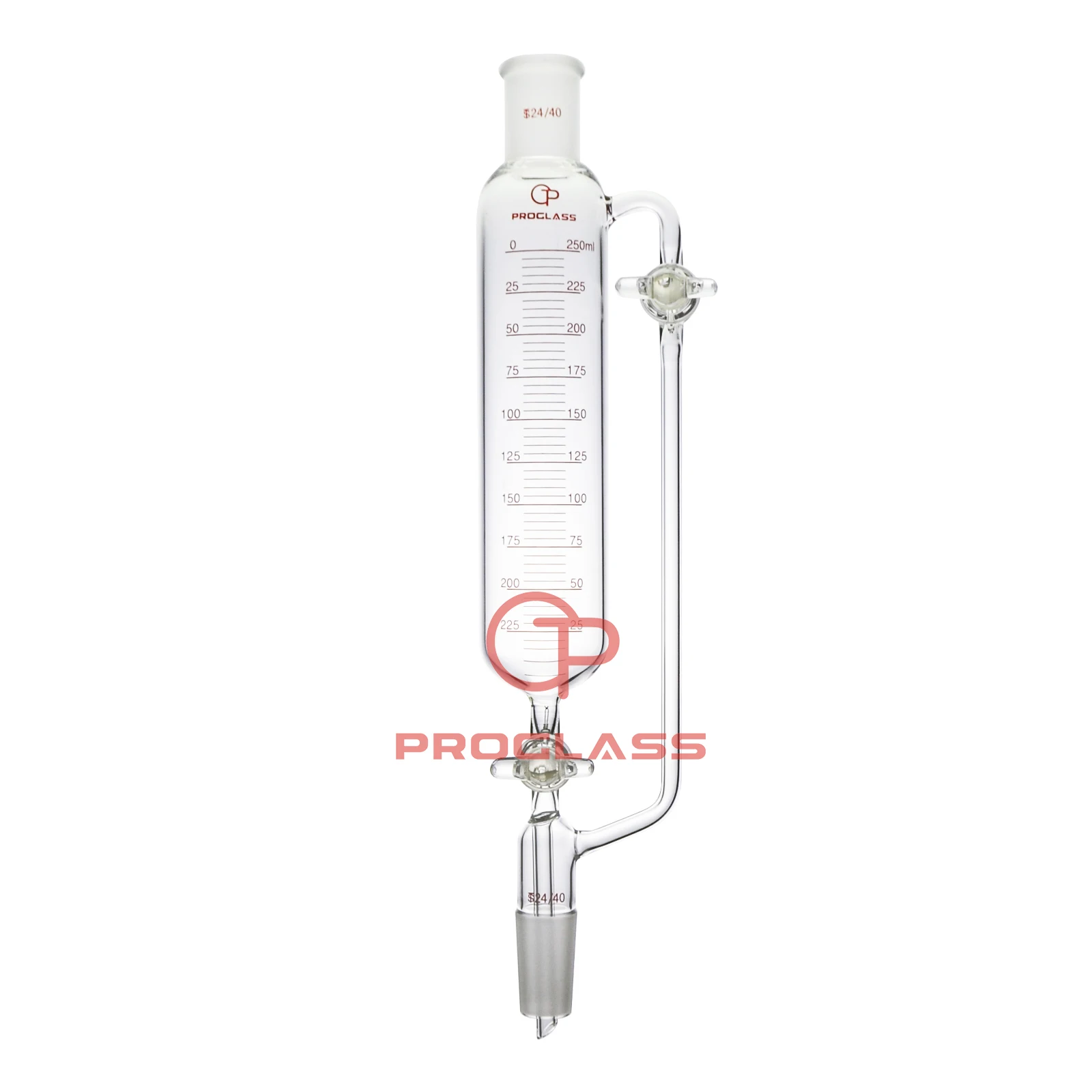 

Graduated Pressure Equalizing Funnel Double Glass Stopcock,24/40 Joints